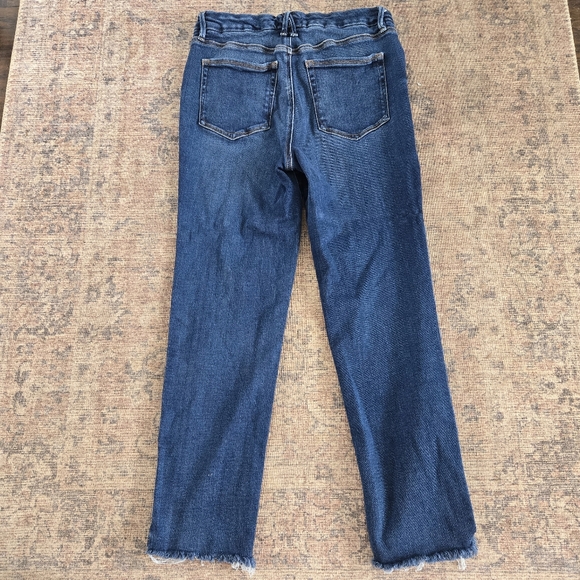 Good American Good Classic Bootcut Baby Step Hem Denim Jeans Indigo Blue Size 12 - Picture 7 of 8